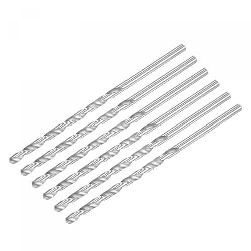 Image of TA-VIGOR 6Pcs 6mm Extra Long Twist Drill Bits, 200mm Length High-Speed Steel HSS Straight Shank Spiral Drill Bits for Wood Metal Aluminum Plastic