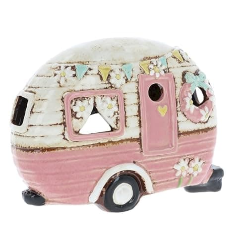 Image of Village Pottery Pink Caravan Tealight Holder