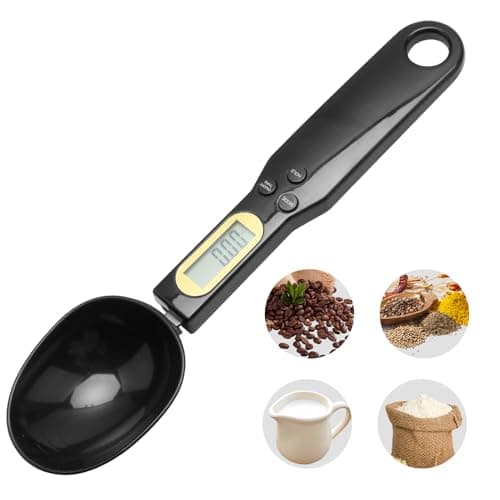Image of Digital Measuring Spoon,Electronic Weighing Spoon Scale 500g/0.1g High Precision with LCD Screen Display,Removable Washable Mini Kitchen Scales for Baking Seasoning and Pet/Dog/Cat Food Measuring