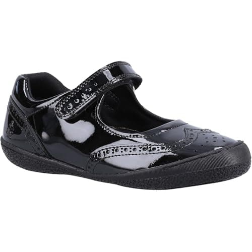 Image of Hush Puppies Girls Rina Patent Junior School Uniform Shoe, Black, 13 UK Child