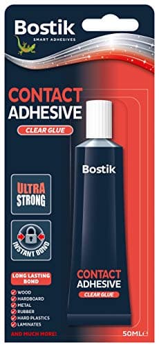 Image of Pack of 6 Bostik Bostick glu n fix contact strong instant stick adhesive glue 50ml manufacturer part number 80211