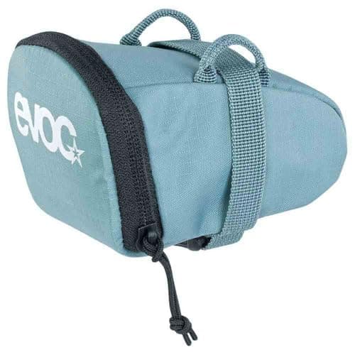 Image of EVOC SEAT Bag Saddle Bag for Compact Storage Under the seat (0.3l Capacity, Extremely Light, Quick Assembly Thanks to Buckles, Reflective Logo, Size S), Steel Grey