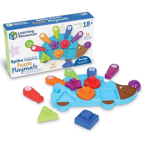 Image of Learning Resources LER9103 Spike The FINE Motor Hedgehog Puzzle Playmate, Multi