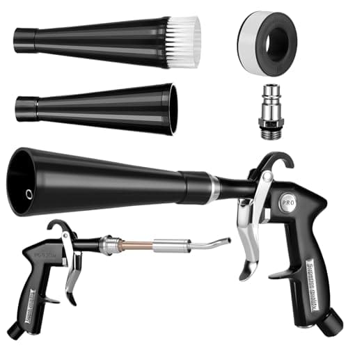 Image of Zocipro Car Cleaning Gun, Compressed Air Detailing Tool with 2 Nozzles, Air Blow Gun for Interior & Exterior Cleaning, Ideal for Seats, Wheels, Engines, Fabrics, Leather & Hard-to-Reach Areas