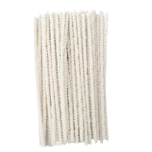 Image of Siliget White Pipe Cleaners 100Pcs, 15.1mm Long Pipe Cleaners for Smoking Pipes, Flexible Pipe Cleaners for DIY Art Craft Supplies Party Decor