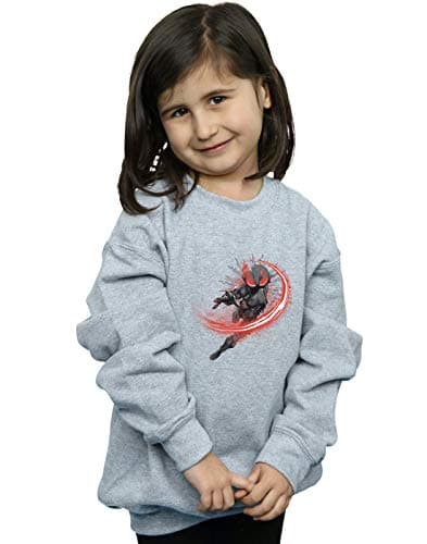 Image of Absolute Cult DC Comics Girls Aquaman Black Manta Flash Sweatshirt Sport Grey 5-6 Years