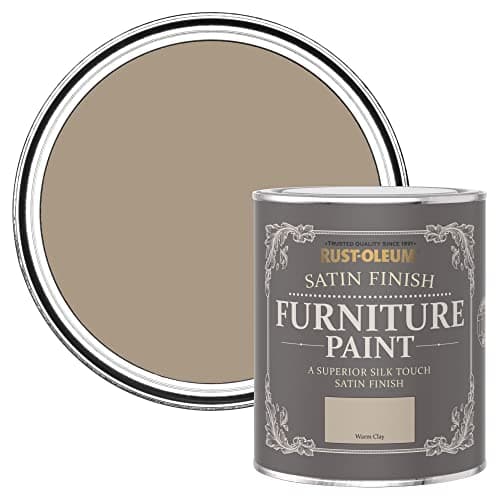 Image of Rust-Oleum Light Brown Furniture & Skirting Board Paint in Satin Finish - Warm Clay 750ml