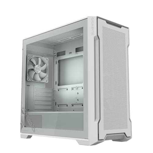 Image of GIGABYTE C102 Glass ICE - White Mid Tower PC Gaming Case, Tempered Glass, PSU Shroud, 2X 120mm Fans (GB-C102GI)