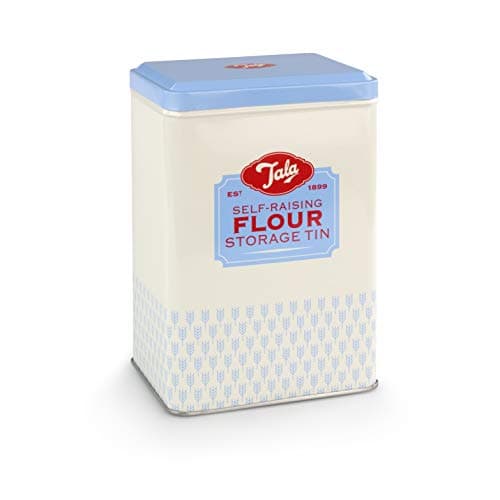 Image of Tala Originals Self Raising Flour Storage Tin, Blue, 12x9.5x19 cm – Durable & Stylish Kitchen Container for Freshness & Easy Storage