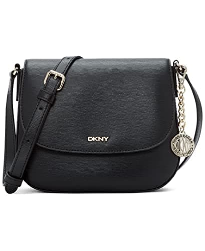 Image of DKNY Women's Bryant Saddle Bag, Black/Gold, One Size EU, Black/Gold, Large