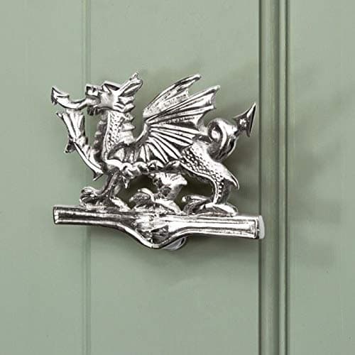 Image of Bright Chrome Welsh Dragon Door Knocker