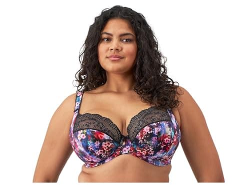Image of Elomi Women's Plus Size Lucie Stretch Lace Underwire Plunge Bra, Cherry Blossom, 34H US