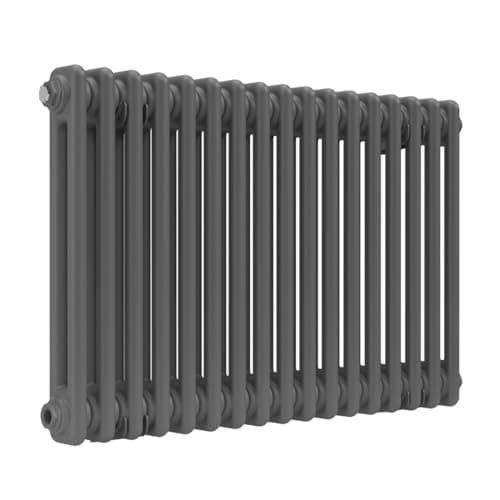 Image of Lux Heat Anthracite Grey Horizontal 2 Column Traditional Radiator 500mm (H) x 785mm (W)