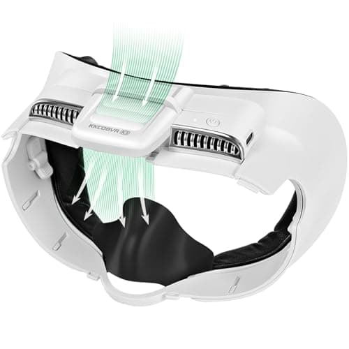 Image of KKCOBVR K3 Facial Interface Fan with Leather Face Pad Compatible with Meta Quest3, Relieve Lens Fogging and Fits Use with Quest 3 Head Strap