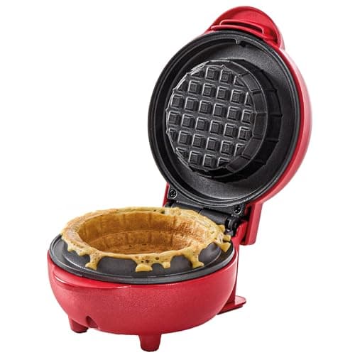 Image of Global Gizmos Waffle Bowl Maker/Non-Stick Plate/Safe Cool Touch Handle/Compact Unique Belgian Waffle Machine / 375W Power (37659)