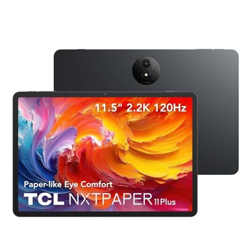 Image of TCL NXTPAPER 11 Plus Tablet 11.5" 2.2K 120Hz NXTPAPER Display 8000mAh Battery 33W Fast Charging Anti-glare Anti-blue light Protect your eyes 8GB+256GB 4 Speakers DTS Sound Thin 6.5mm 490g Dark Gray