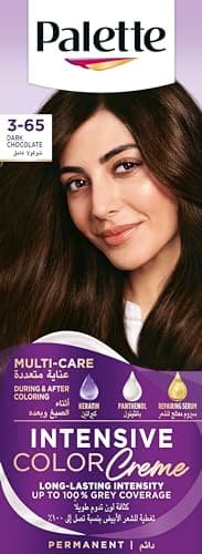 Image of Schwarzkopf Palette Intensive Hair Colour Cream With Liquid Keratin - 3-65 Dark Chocolate 100 ML