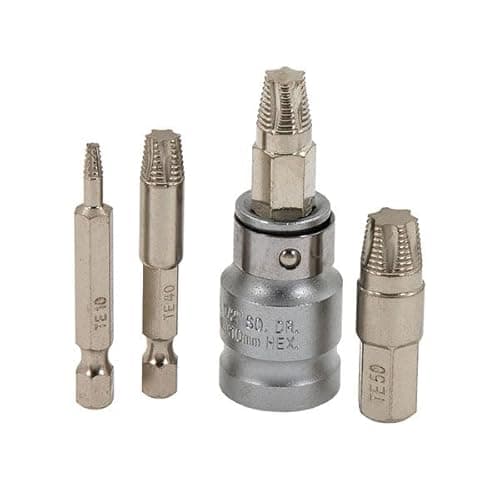 Image of Neilsen CT6045 11pc Extractor Set - 1/4in Drive, 50mm Extractor Bits T10–T40 | 38mm Extractor Bits T45–T55 | 1/2in Drive Bit Adaptor | S2 Material | Ideal for Loosening, Damaged or Worn Screws & Bolts