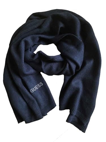 Image of Guess AW7906WOL03 Knitted Scarf Black, Black