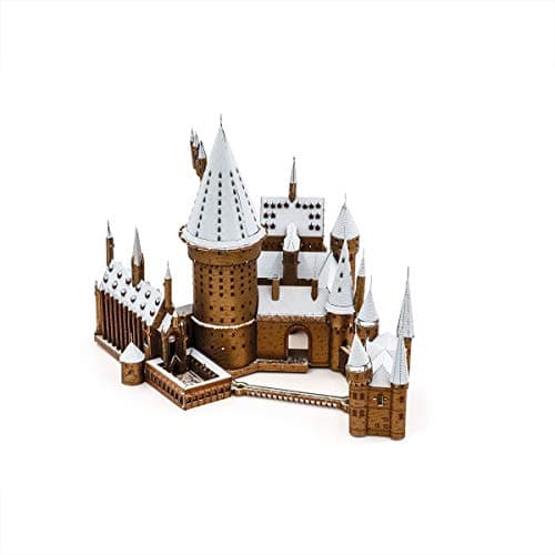 Image of Fascinations Metal Earth ICONX Premium Series Harry Potter Hogwarts Castle in Snow 3D Metal Model Kit