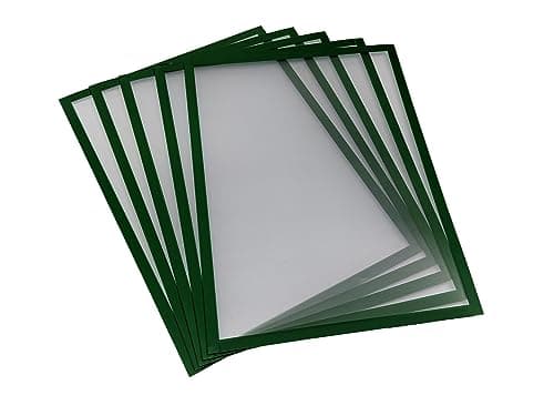 Image of Shadow Foam Magnetic Document Holder | Pack of 5 | Internal Signage Frame | A5, A4, A3 Sizes (Green, A4)