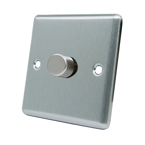 Image of AET CSC1GDIM40 10 A 400 W 1-Gang 2-Way Satin Finish Chrome Classical Single Light Dimmer Switch