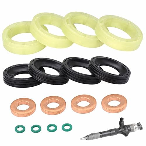 Image of Fuel Nozzle Seal Kit, Fuel Injector Seal Washer O-Ring Kit, Diesel Injector Gasket O-Ring Seal Protector Ring Kit, Diesel Injector Sealing Washer O-Ring Protectors Buckles Replacement