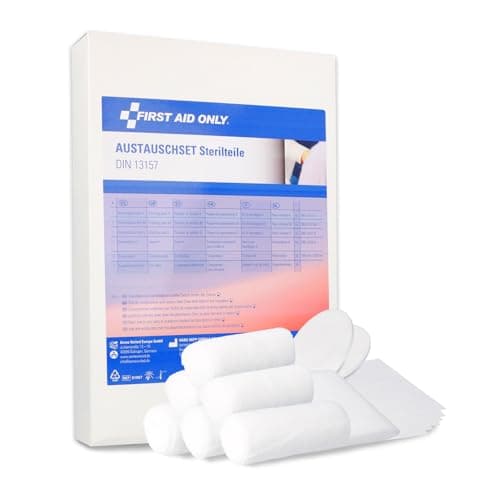 Image of First Aid Only Replacement Set Sterile Parts for DIN 13157:2021 | Sterile Dressing Materials for Business, Office and Public Institutions According to ASR | P-91311 00