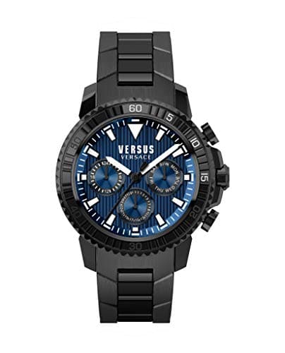 Image of Versus Versace S30090017 Men's Quartz Chronograph Watch with Stainless Steel Strap, Blue, Bracelet