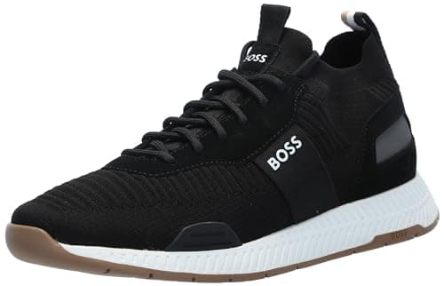 Image of BOSS Men's Mesh Mix Running Sneaker, Dark Carbon, 8