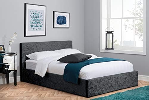 Image of Birlea Berlin Ottoman Storage Bed, Crushed Velvet, Black, Double