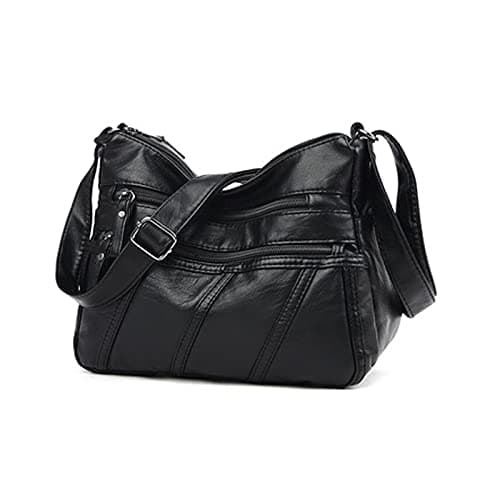 Image of ANPTER Soft PU Leather Shoulder Bag Fashion Crossbody Bag for Women Shoulder Handbag for Ladies is Suitable for Dating Shopping Vacation Travel or Daily Use (Cross Body Bag for Black)