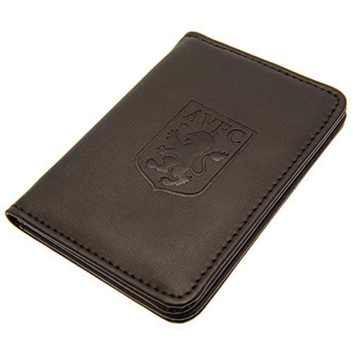 Image of Aston Villa FC Crest Card Holder (One Size) (Black)