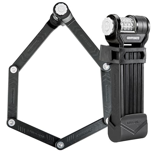 Image of Kryptonite Keeper 585 Folding Combo Bike Lock, Compact High Security Anti-Theft Foldable Bicycle Lock with 4-Digit Resettable Combination and Mount for E-Bikes Scooter Road Mountain Bikes, 85cm(33 in)