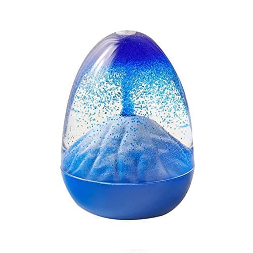 Image of Haletia Sensory Toy Liquid Motion Bubble Timer Relaxation Color Volcano Lava eruption Lamp Water Timer Fidget Toy Liquid Hourglass Stress Relief Desktop Toys for Kids Adults (Blue)