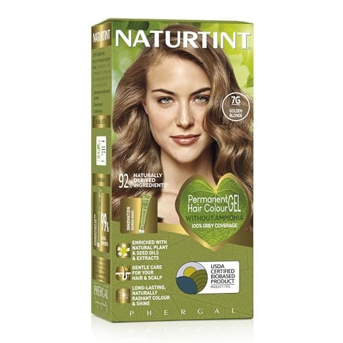 Image of Naturtint Permanent Hair Colour Gel 7G Golden Blonde, Plant Enriched, Biobased, Ammonia Free, Long Lasting Grey Coverage and Radiant Colour, Nourishment and Protection