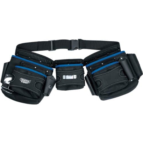 Image of Draper Expert 02985 Heavy-Duty Double Tool Pouch,Blue,black