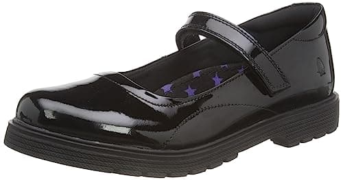 Image of Hush Puppies Girls Tally Senior Patent School Uniform Shoe, Patent Black, 3 UK