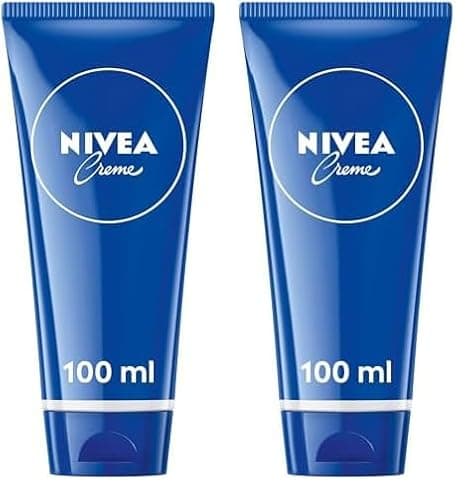 Image of NIVEA Creme Tube (100ml), Moisturising Cream Provides Intensive Protective Care for Soft and Supple Skin, Ideal for Daily Use as a Face, Hand, or Body Cream (Pack of 2)