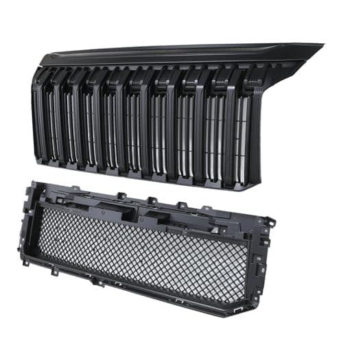Image of Predator4x4 Vertical Slatted Black ABS Front Grille Replacement De-Badged Grill Look Radiator Cover Compatible with Mitsubishi L200 Triton Series 5 2019+