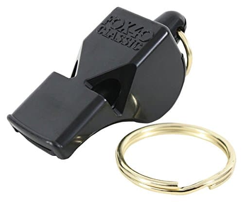 Image of Black Plastic Classic Fox 40 Referees Whistle Football Accessory Training Match