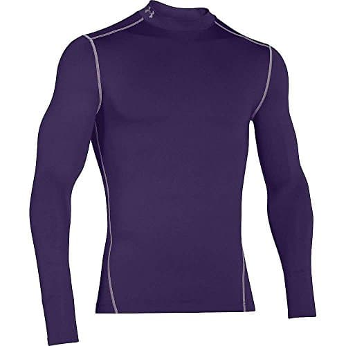 Image of Under Armour Men's UA ColdGear® Armour Compression Mock, Purple/Steel, 3XL