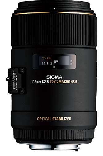 Image of Sigma 258101 105mm f/2.8 EX DG OS HSM Macro Lens Canon DSLR Cameras, Black