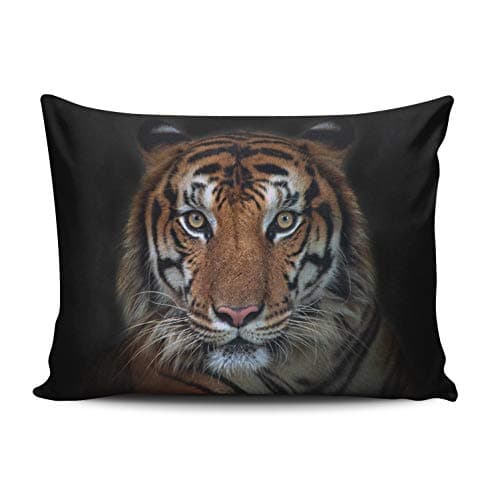 Image of TBUFYU Pillowcases Decorative Large Carnivore Siberian Bengal Tiger Standard Sofa 20x26 Inches Throw Pillow Covers Cushion Case One Sided Design Printed (Set of 1)