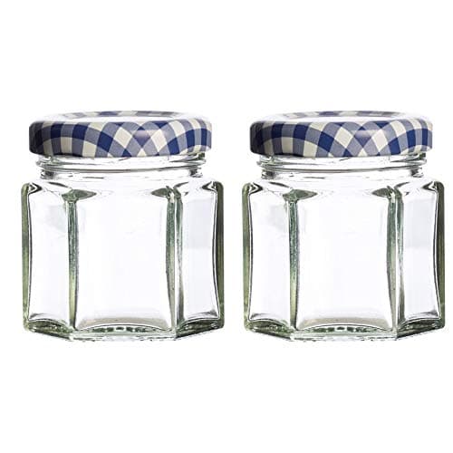 Image of Kilner Hexagonal Checkered Twist Top Jar 48ml Transparent (Pack of 2)