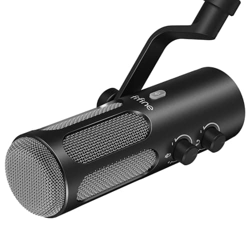 Image of FIFINE Dynamic XLR Microphone for Podcast Studio Recording Streaming Broadcast Voice Over,XLR/USB Metal Mic with Mute Button,Headphone Jack for Mixer PC Computer - AmpliTank Tank 3