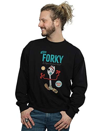 Image of Disney Men's Toy Story 4 Forky Handmade Friend Sweatshirt Black XXXX-Large