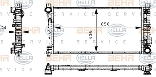 Image of Hella 8MK 376 714-334 Radiator for Engine Cooling