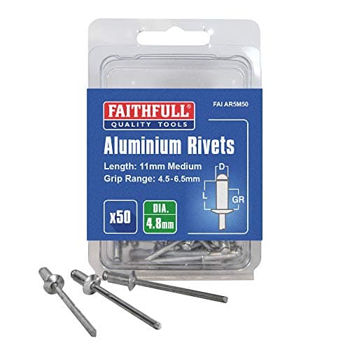 Image of Faithfull FAIAR5M50 Aluminium Rivets 5mm Medium (50)