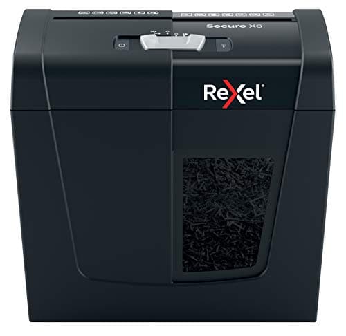 Image of Rexel X6A Cross Cut Paper Shredder, Shreds 6 Sheets, P4 Security, Home/Home Office, 10 Litre Removable Bin, Quiet and Compact, Secure Range, 2020122A